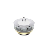 Seima Bath Plug And Waste with White Rubber Plug for Non Overflow Baths Chrome WASTE 192007