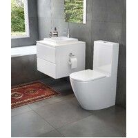 Seima Wall Faced Ceramic Toilet Suite Clean Flush 90-190 Setout Back and Bottom Entry Slim 20mm Soft Close Seat with SS Hinges ARKO WF 191748