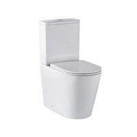 Seima Wall Faced Ceramic Toilet Suite Clean Flush Ambulant Compliant 90-190 Setout Back & Bottom Entry Flat Soft Close Seat SS Hinges MODIA WF 191843