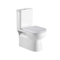 Seima Wall Faced Ceramic Toilet Suite Clean Flush Rimless Pan 100-220 Setout Back Bottom Entry Quick Release Soft Close Seat SS Hinges SYROS WF 191872