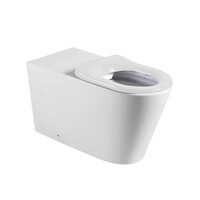 Seima Floor Mount Toilet Pan 800mm with White Seat Accessible compliant Clean Flush Rimless Pan Design Vitreous China White MODIA CARE FM 191968