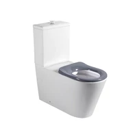 Seima Wall Faced Ceramic Toilet Suite 800mm Accessible Compliant 75-280 Setout S or P Trap Back and Bottom Entry with Grey Seat MODIA CARE WF 192418