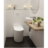 Seima Floor Mount Ceramic Toilet Suite includes InWall C100 Thin Cistern Clean Flush Deluxe 40mm Soft Close Seat MODIA FM 191774