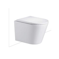 Seima Wall Hung Toilet Pan White Vitreous China Clean Flush P Trap Slim Soft Close Seat with SS Hinges MODIA WH 191964