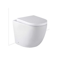 Seima Floor Mount Toilet Pan White Vitreous China Nanoglaze Surface 90-120 Setout S + P Trap Deluxe 40mm Soft Close Seat ARKO FM 191764