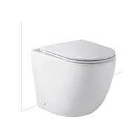 Seima Floor Mount Toilet Pan White Vitreous China Nanoglaze Surface 90-120 Setout S + P Trap Flat Soft Close Seat ARKO FM 191763