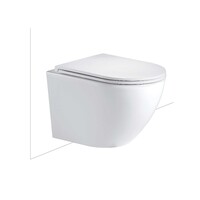 Seima Wall Hung Toilet Pan White Vitreous China Clean Flush P Trap Flat Quick Release Soft Close Seat ARKO WH 191165