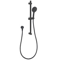 Seima Three Function Hand Shower on Stainless Steel Rail 1500mm PVC Hose Matte Black VERSO SHOWER 191981