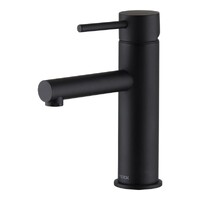 Brasshards Mixx Anise Basin Mixer Straight Spout Matte Black 11SL759ML