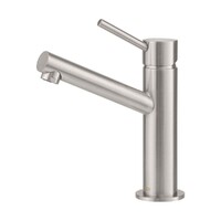 Brasshards Mixx Anise Eco Basin Mixer Upswept Spout Brushed Nickel 11SL997BL