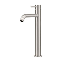 Brasshards Mixx Anise Eco Tower Vessel Mixer Curved Spout Brushed Nickel 11SL993BL