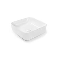 Seima Above Counter Basin Ceramic 360mm Square Bathroom Vanity Gloss White Limni 360