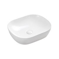 Seima Above Counter Basin Ceramic 465mm x 375mm Rectangular Bathroom Vanity Gloss White Limni 465 192300