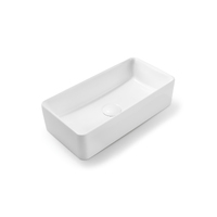 Seima Above Counter Basin Ceramic 465mm x 230mm Rectangular Bathroom Vanity Gloss White Plati 230