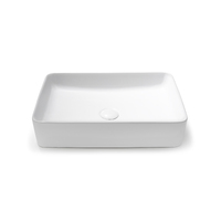 Seima Above Counter Basin Ceramic 410mm x 405mm Square Bathroom Vanity Gloss White Plati 400