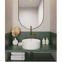 Seima Above Counter Basin Ceramic 405mm Round Bathroom Vanity Gloss White Syros 012 191440