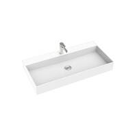 Seima Above Counter Basin Solid Surface 805mm Rectangular Bathroom Vanity Matte White Tavi 805 191139