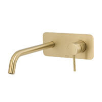 Brasshards Mixx Anise Wall Plate Mixer With 250mm Spout Brushed Gold Lead Free 11SL758ALF