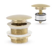 Brasshards Mixx Bath Dome Pop Up Waste 40mm With Pullout Centre Brushed Gold 9WA052A