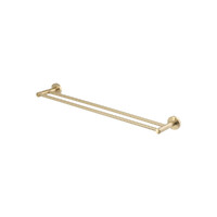 Brasshards Mixx Chia Double Towel Rail 600mm Brushed Gold 13RDR601A