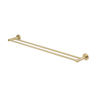 Brasshards Mixx Chia Double Towel Rail 750mm Brushed Gold 13RDR01A