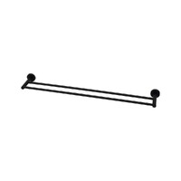 Brasshards Mixx Chia Double Towel Rail 750mm Matte Black 13RDR01M