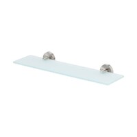 Brasshards Mixx Chia Glass Shower Shelf 450mm Brushed Nickel 13RGS01B