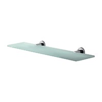 Brasshards Mixx Chia Glass Shower Shelf 450mm Chrome 13RGS01C