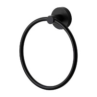 Brasshards Mixx Chia Towel Ring Matte Black 13RTR01M