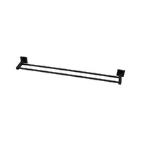 Brasshards Mixx Mint Double Towel Rail 750mm Matte Black 13SDR01M