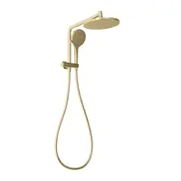 Phoenix Tapware Ormond Compact Twin Shower – 4 Star Brushed Gold 609-6514-12