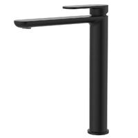 Fienza Empire Slim Cold Start Tall Vessel Basin Mixer Tap Matte Black 234107B-LF