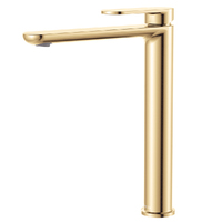 Fienza Empire Slim Cold Start Tall Vessel Basin Mixer Tap Urban Brass 234107UB-LF