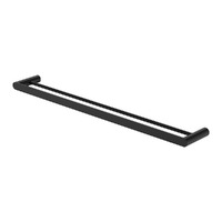 Fienza Empire Slim Double Towel Rail 800mm Matte Black 88908800B