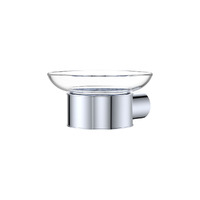 Fienza Empire Slim Glass Soap Dish Soap Holder Chrome 88906