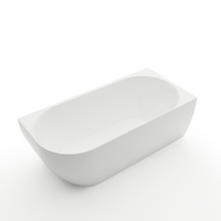 Castano Positano Corner Right Hand Freestanding Bath Tub 1600mm Slimline Matte White POS1600CB-RH-MW