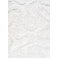 Alaska Recycled Polyester Bayliss Rugs Modern Deco Rugs 160cm x 230cm white