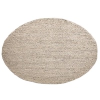 Avenue Round Rug Recycled Plastic Loop Modern PET Rugs 160cm Diametre Grey