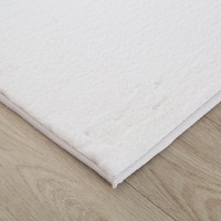 Faux Fur Soft Silky Shag Modern Designer Rugs 200cm x 290cm white