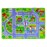 Children's Rug Play Activity Floor Mat City Streets 100cm x 150cm