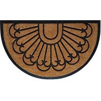 Arrow Design Doormat Coir Rubber Outdoor Door Mats 45cm x 75cm Half Moon