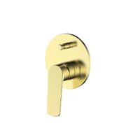 Wall Shower Mixer Bathroom Tap with Diverter Brushed Brass Greens Tapware Novi 24203590BB