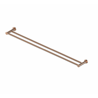 Double Towel Rail Holder Brushed Copper Greens Tapware Reflect 21315BC