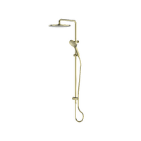 Greens Tapware Lavish BubbleJET Twin Rail Shower Brushed Brass 238103BB