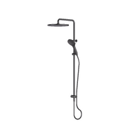 Greens Tapware Lavish BubbleJET Twin Rail Shower Gun Metal 238103GM