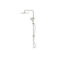 Greens Tapware Ashmore BubbleJET Twin Rail Shower Brushed Nickel 238203BN