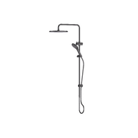 Greens Tapware Ashmore BubbleJET Twin Rail Shower Gun Metal 238203GM