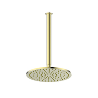 Greens Tapware Lavish Brass Overhead Ceiling Shower & Arm 250mm Brushed Brass 239101BB