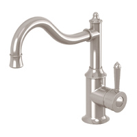 Phoenix Tapware Sink Mixer Kitchen Tap 220mm Shepherds Crook Brushed Nickel Nostalgia NS738-40-1