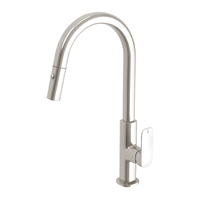 Phoenix Tapware Pullout Sink Mixer Kitchen Tap 200mm Brushed Nickel Nuage 129-7105-40-1